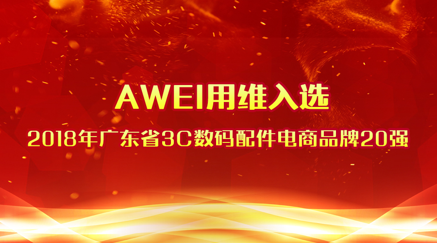 AWEI-The Top 20 of Guangdong 3C Digital Accessories E-Commerce Brands in 2018